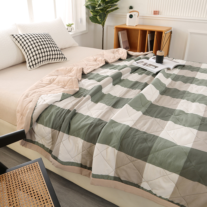 Embroidery Quilt Cover - Uma cor sólida primavera/verão lavado cobertor