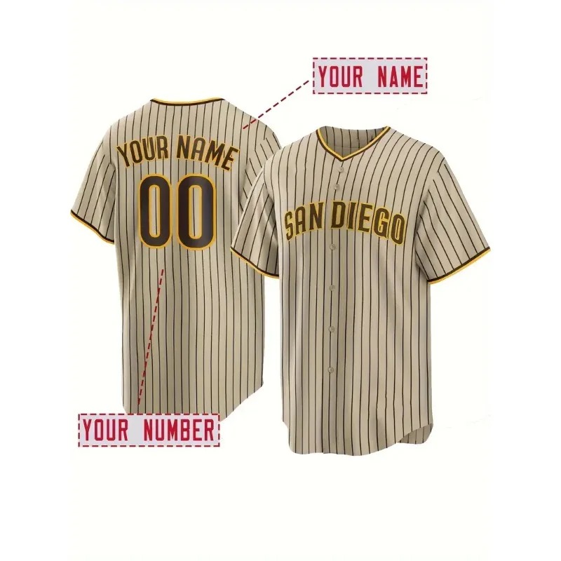 Embroidery Font - Nome e número personalizados camisa de