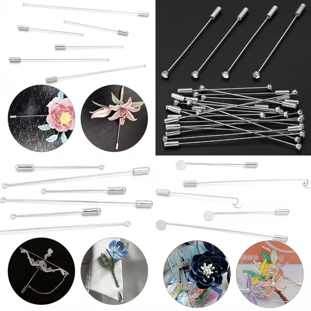 Embroidery Simple - 10 peças de broches longos com