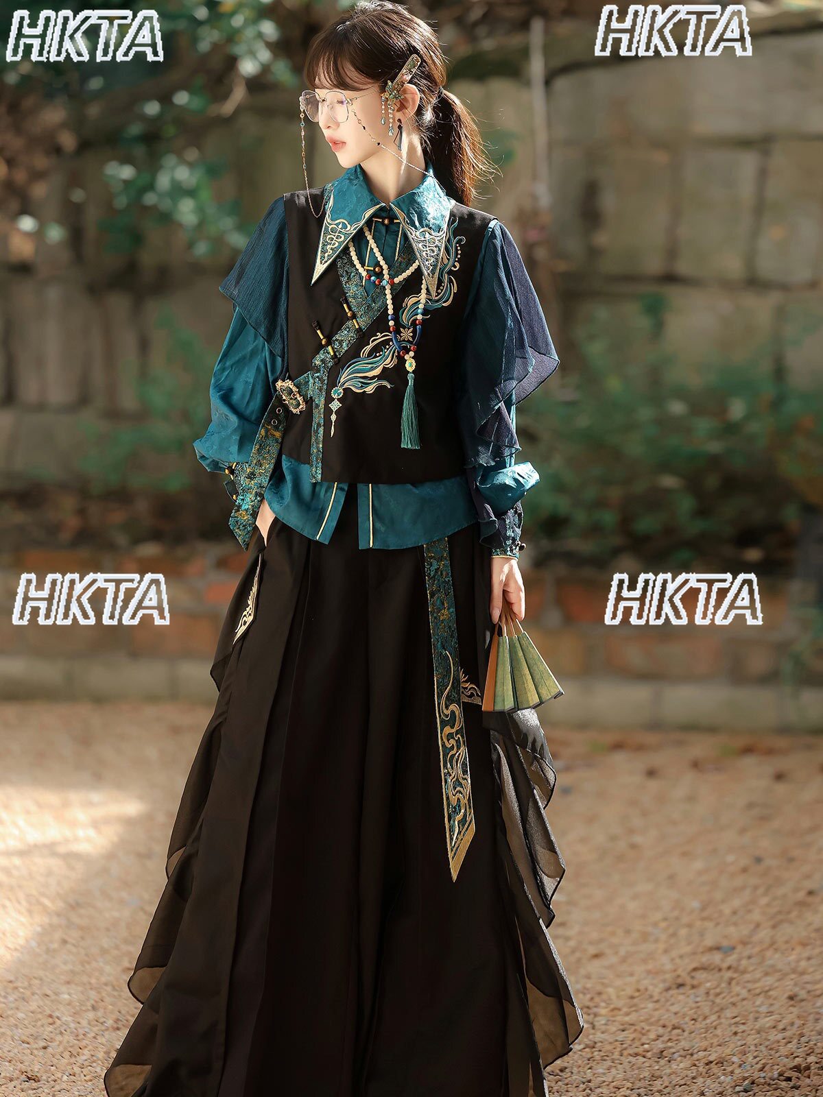 Embroidery Vest - Novo Conjunto Lolita Cosplay Feminino de