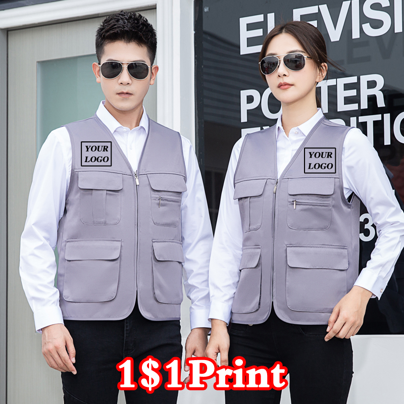 Embroidery Vest - Logotipo personalizado para roupas e coletes