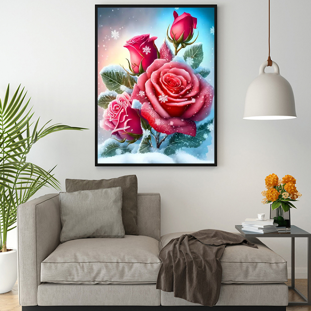 Embroidery Red - Pintura em Diamante Sem Moldura, Nova