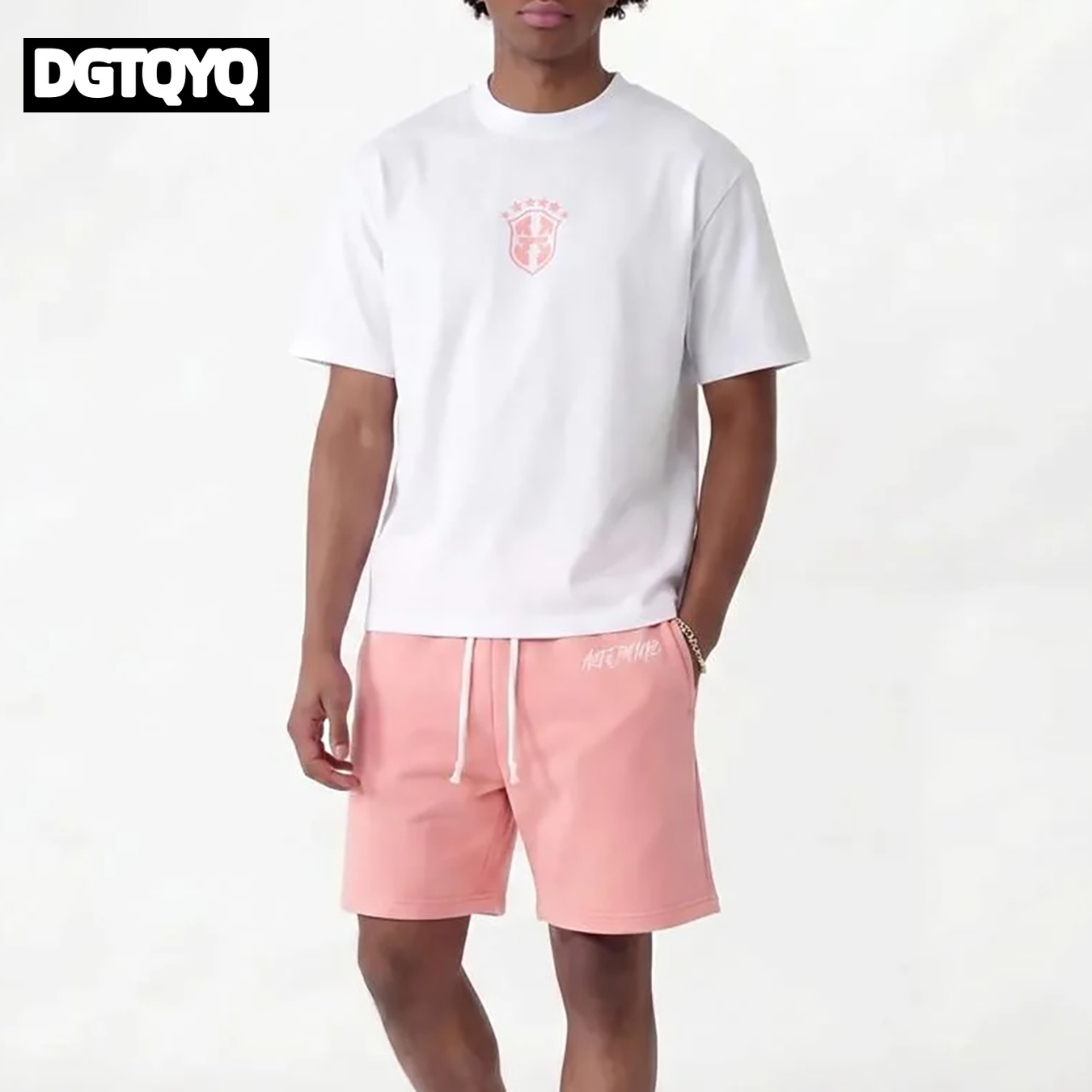 Embroidery Tshirt - Conjunto Feminino de Verão Novo: Shorts
