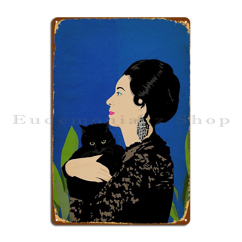 Embroidery Workshop - Placa de metal de gato Umm