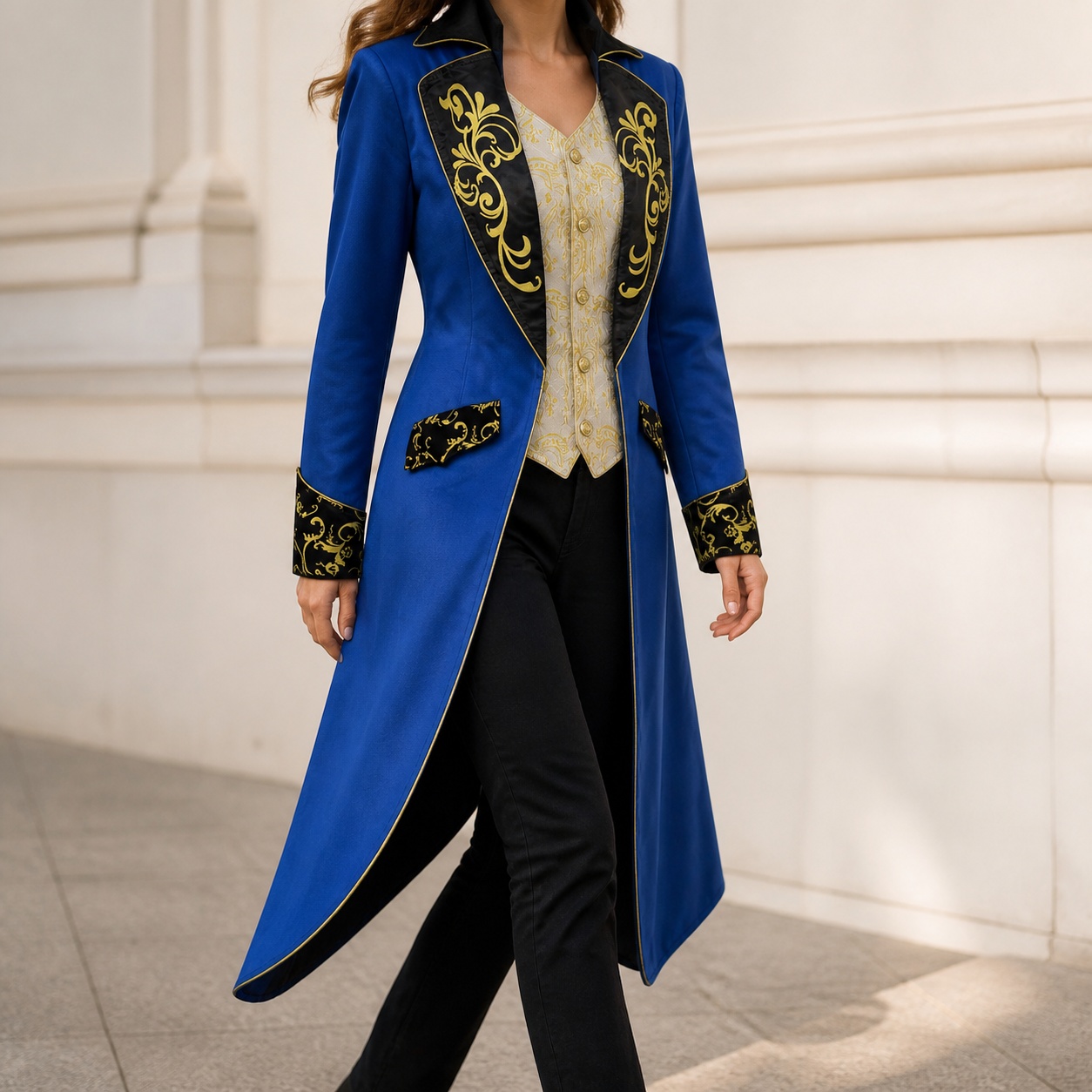 Embroidery Jacket - Casaco Feminino Estampado de Manga Longa