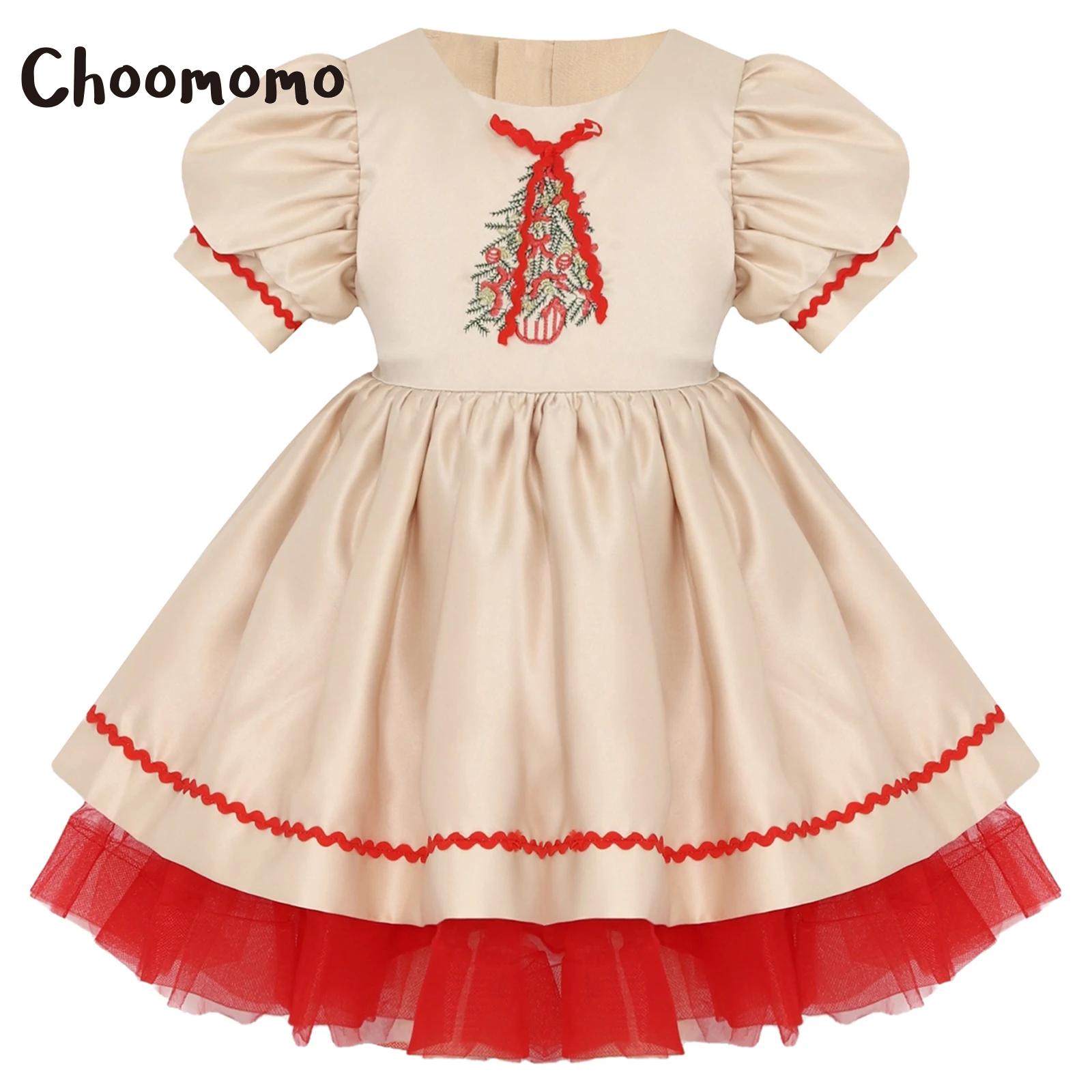 Embroidery Free Pattern - Crianças meninas natal santa vestido bordado