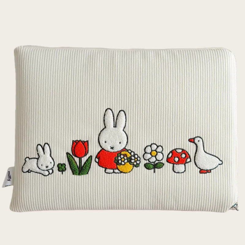 Embroidery Rabbit - Bolsa de Computador Miffy Kawaii com