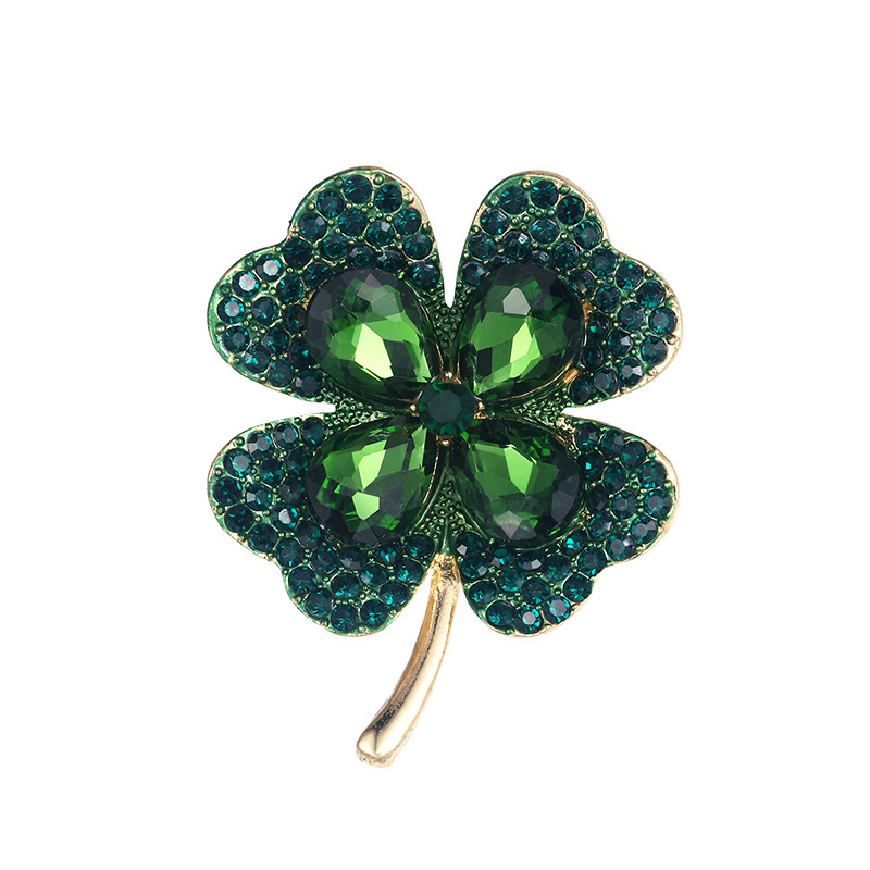 Embroidery Simple - Broche incrustado com strass de cristal