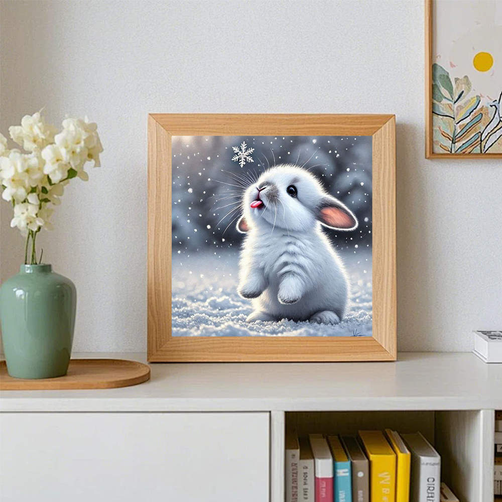 5d diy pintura diamante coelho - Embroidery Rabbit avaliação e preço