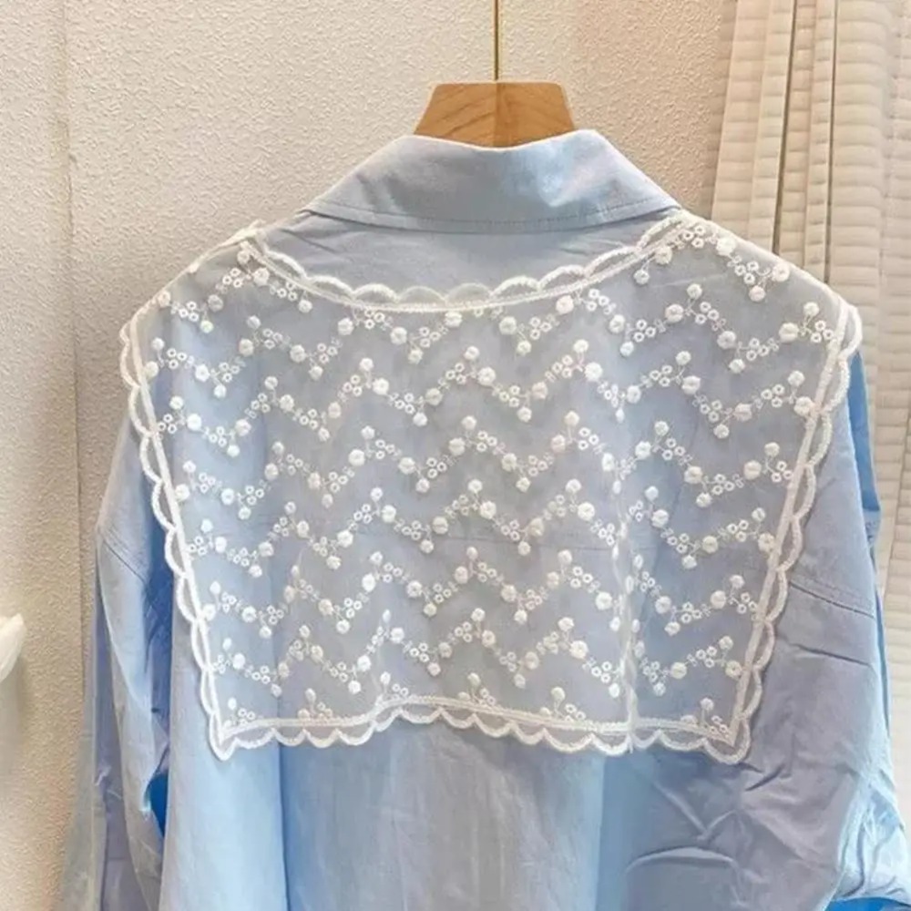 Elegante Gola Falsa de Renda B - Embroidery Shawl avaliação e preço