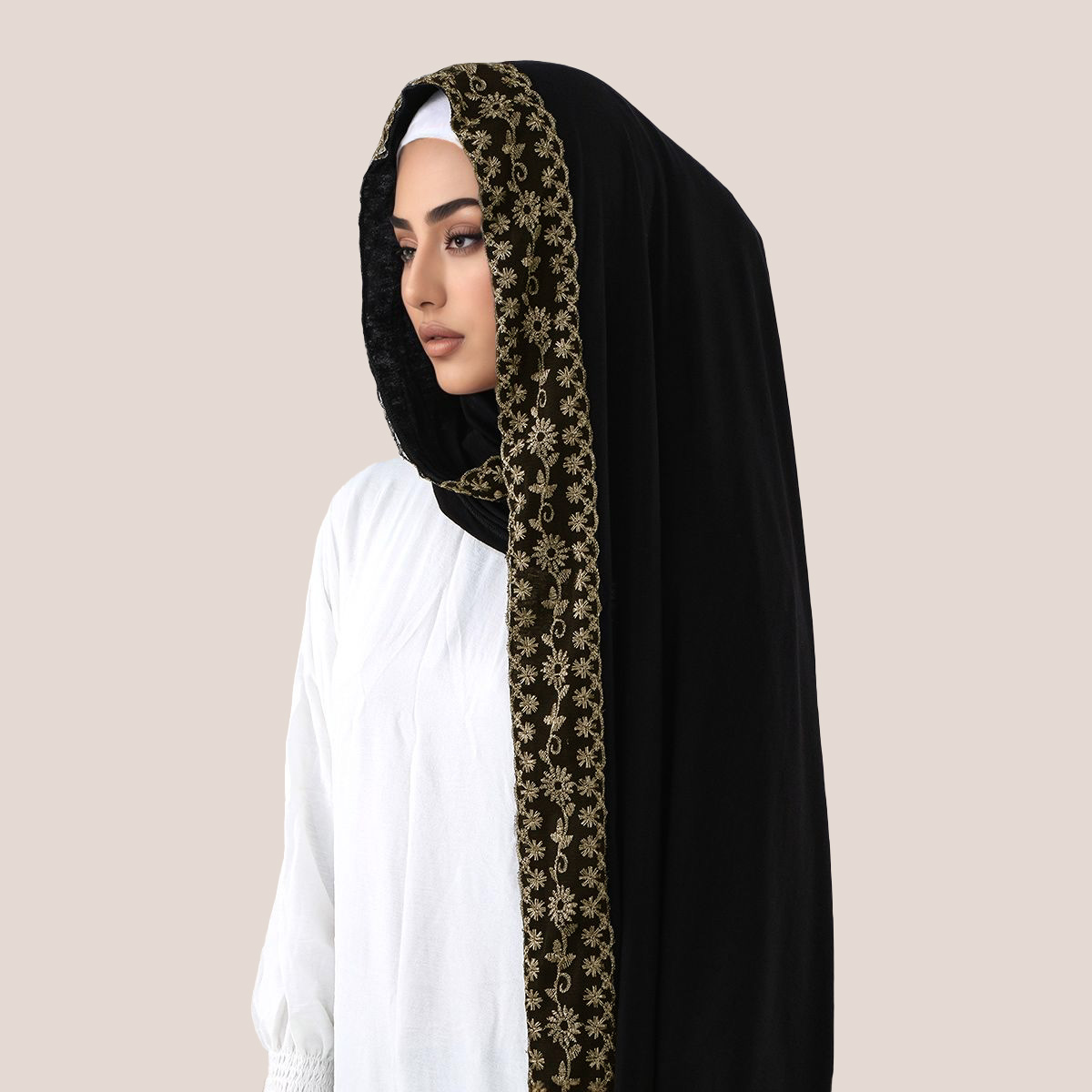 Renda bordado camisa de algodã - Embroidery Shawl avaliação e preço
