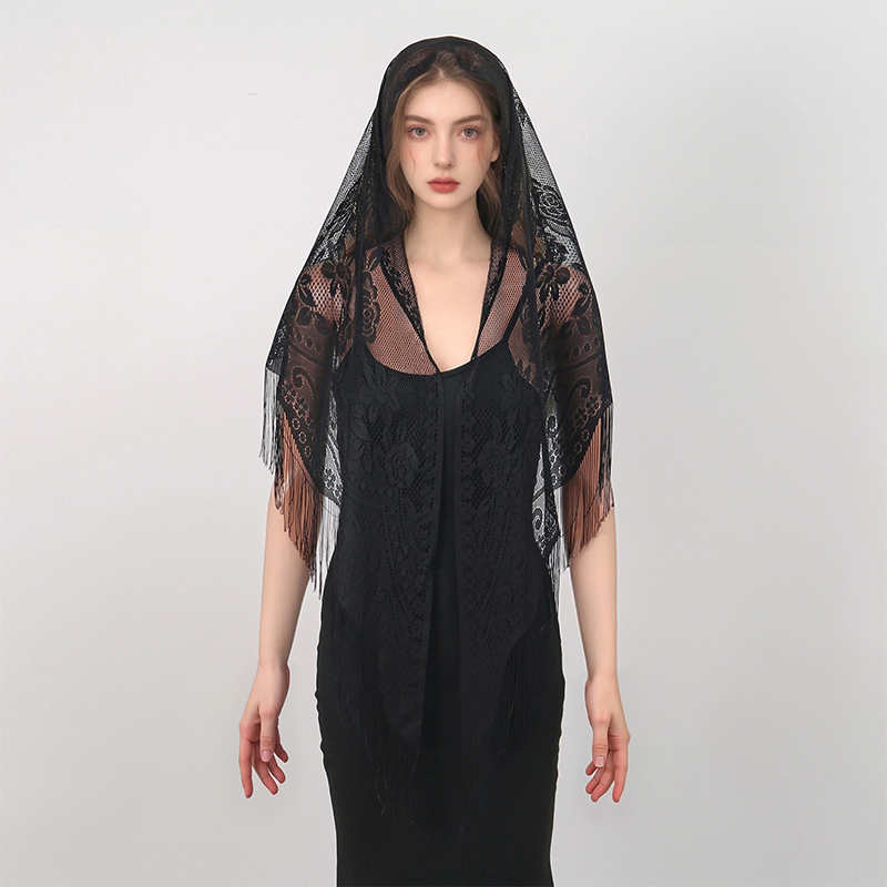 Novo lenço de renda bordado xa - Embroidery Shawl avaliação e preço