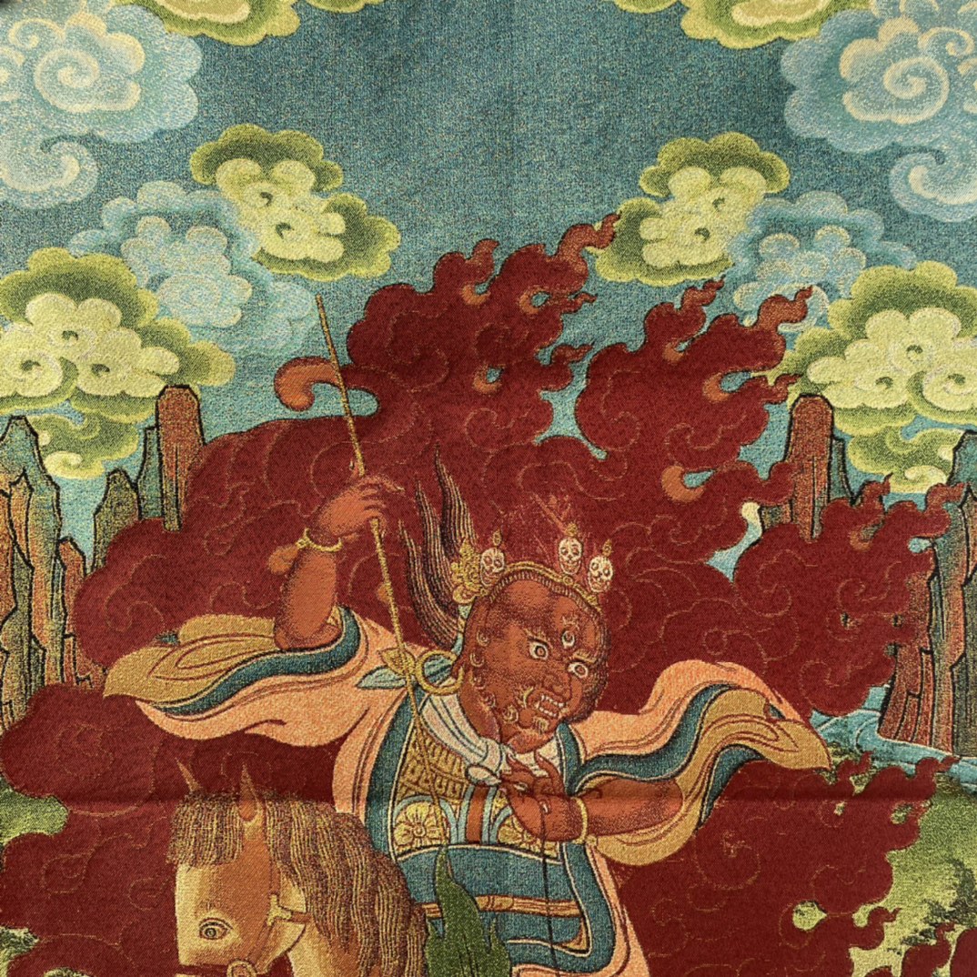 Tela Suspensa Thangka de 35 po - Embroidery Horse avaliação e preço