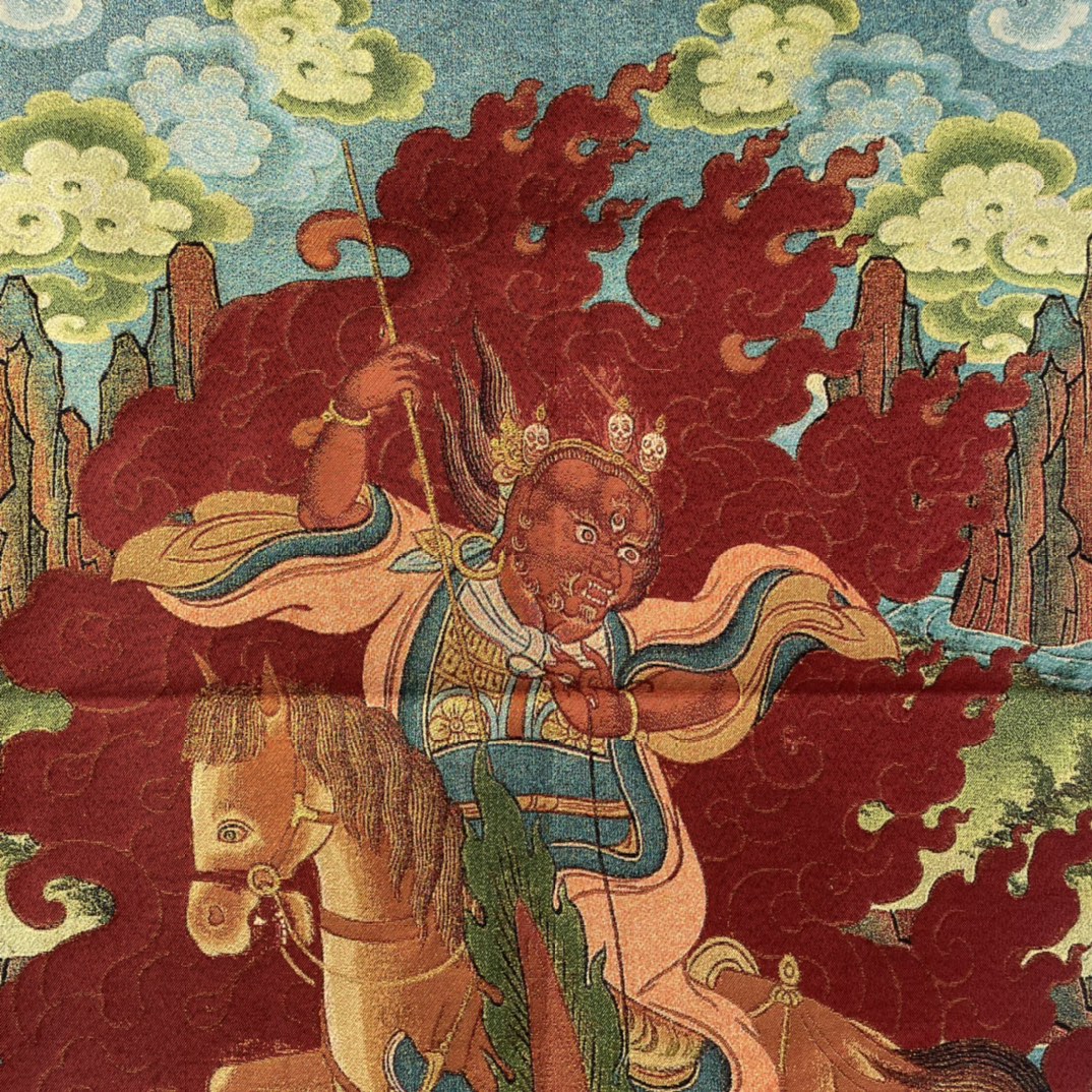 Tela Suspensa Thangka de 35 po - Embroidery Horse avaliação e preço