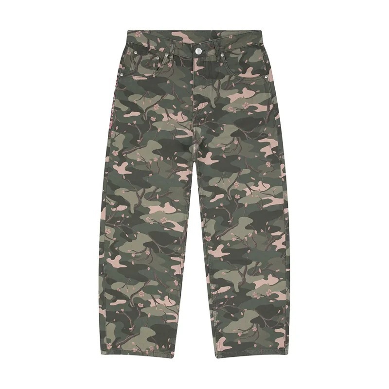 Calças Jeans Masculinas Y2K co - Embroidery Jeans Sakura avaliação e preço