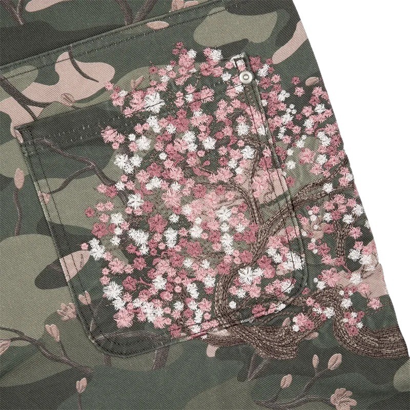Calças Jeans Masculinas Y2K co - Embroidery Jeans Sakura avaliação e preço