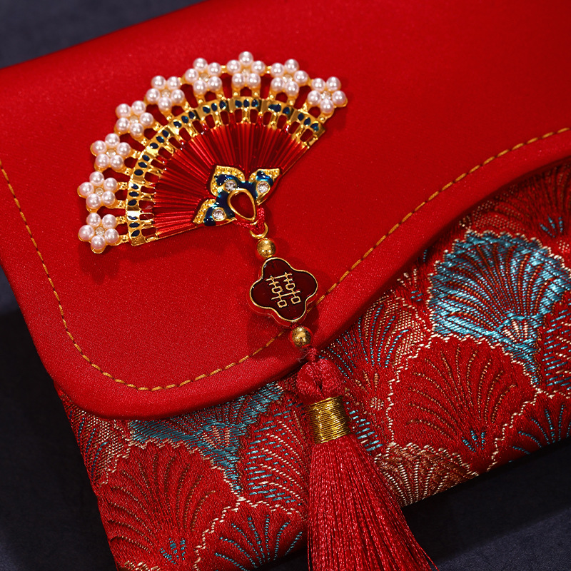 1 Peça de Bolsa de Dinheiro Ve - Embroidery Red avaliação e preço