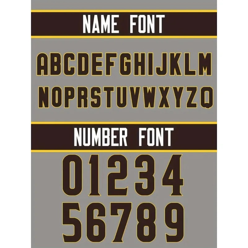 Nome e número personalizados c - Embroidery Font avaliação e preço