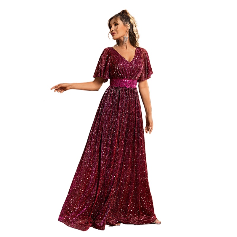 Vestido de Festa Formal Longo  - Embroidery Red avaliação e preço