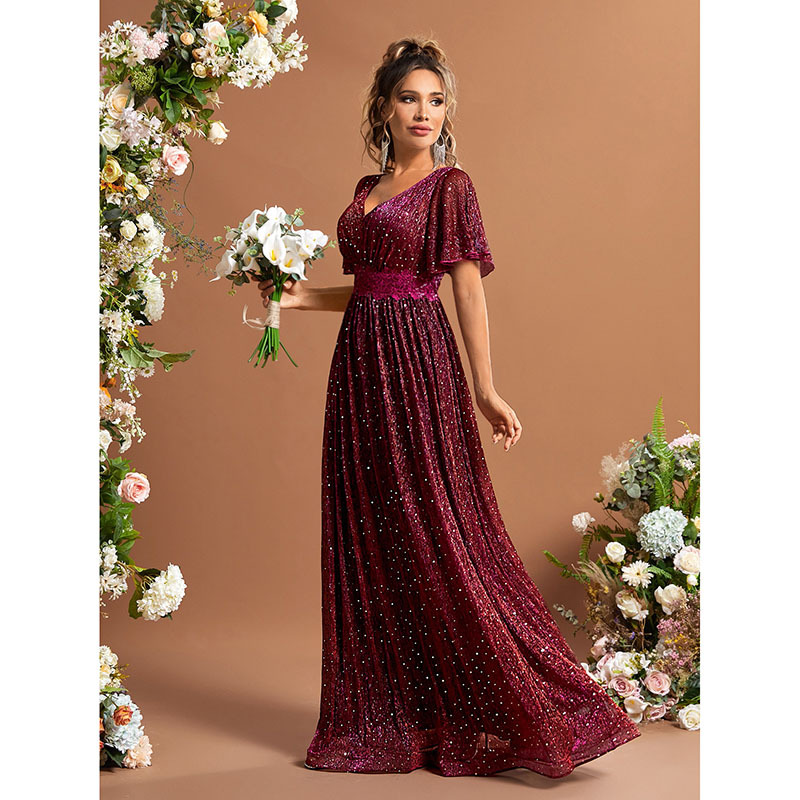 Vestido de Festa Formal Longo  - Embroidery Red avaliação e preço