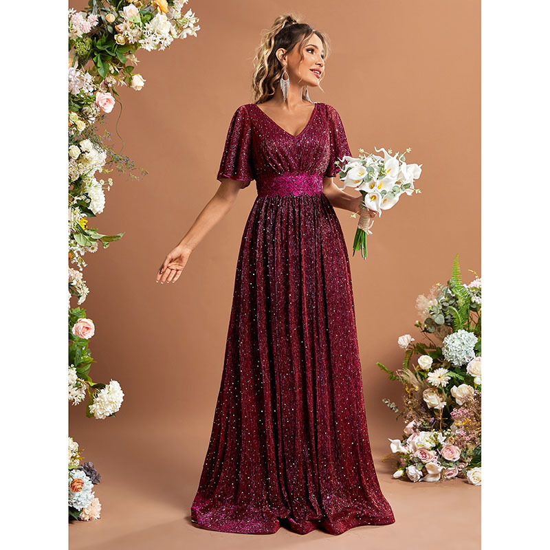 Vestido de Festa Formal Longo  - Embroidery Red avaliação e preço