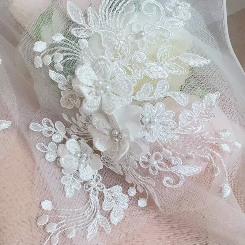 2PCS=1Par, Renda de Pérolas co - Embroidery Flower Pattern avaliação e preço