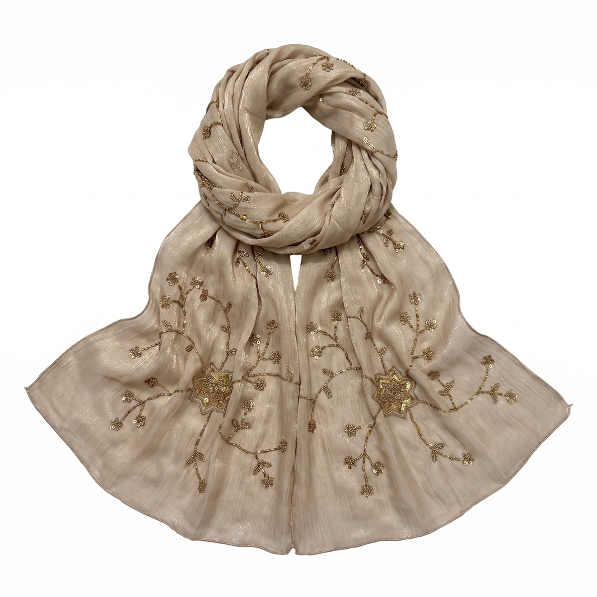 Lenço Hijab Fashion Crinkle co - Embroidery Shawl avaliação e preço