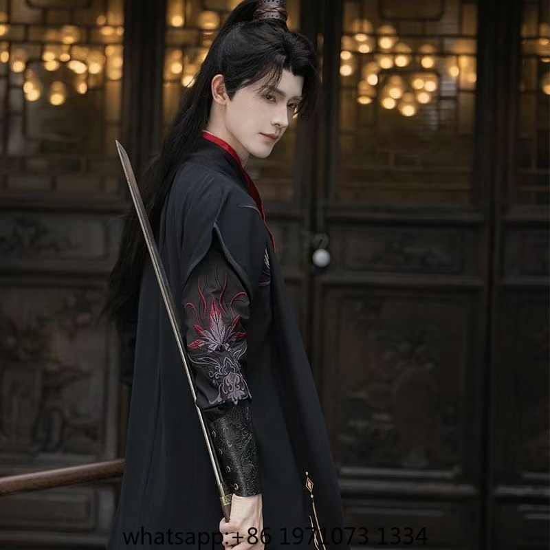 Vestido Hanfu Original Preto e - Embroidery Red avaliação e preço