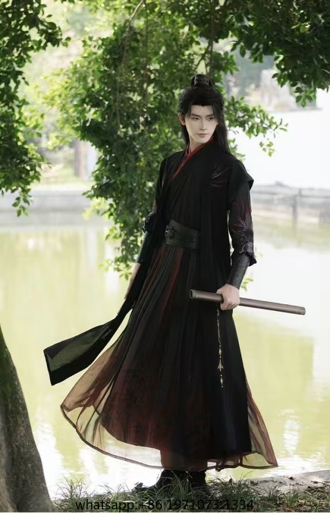 Vestido Hanfu Original Preto e - Embroidery Red avaliação e preço
