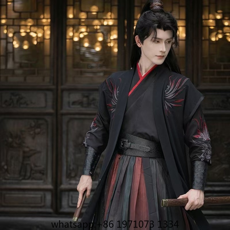 Vestido Hanfu Original Preto e - Embroidery Red avaliação e preço