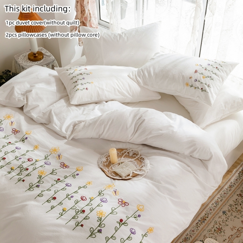 Conjunto de capa de edredom bo - Embroidery Quilt Cover avaliação e preço