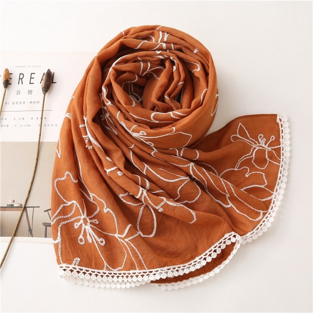 Lenço Hijab Versátil e Elegant - Embroidery Shawl avaliação e preço