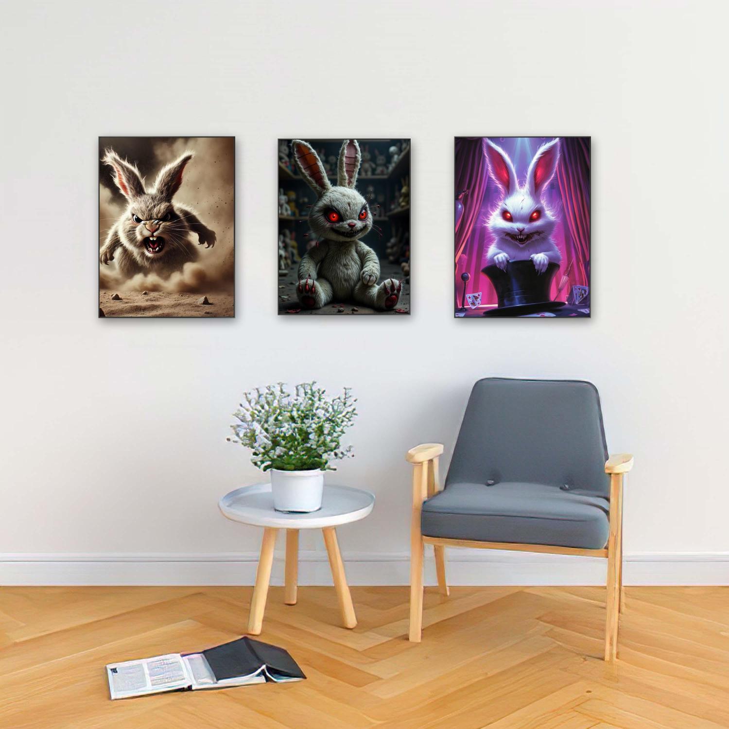 Coelho mal 5d pintura diamante - Embroidery Rabbit avaliação e preço