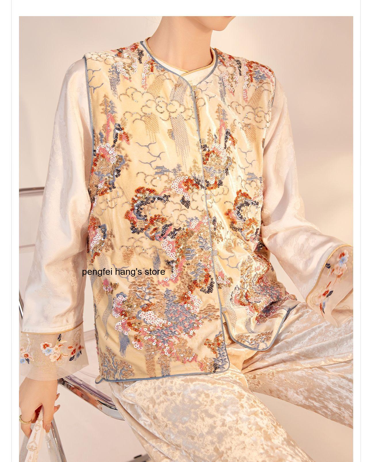 Colete de Luxo Estilo Chinês T - Embroidery Vest avaliação e preço