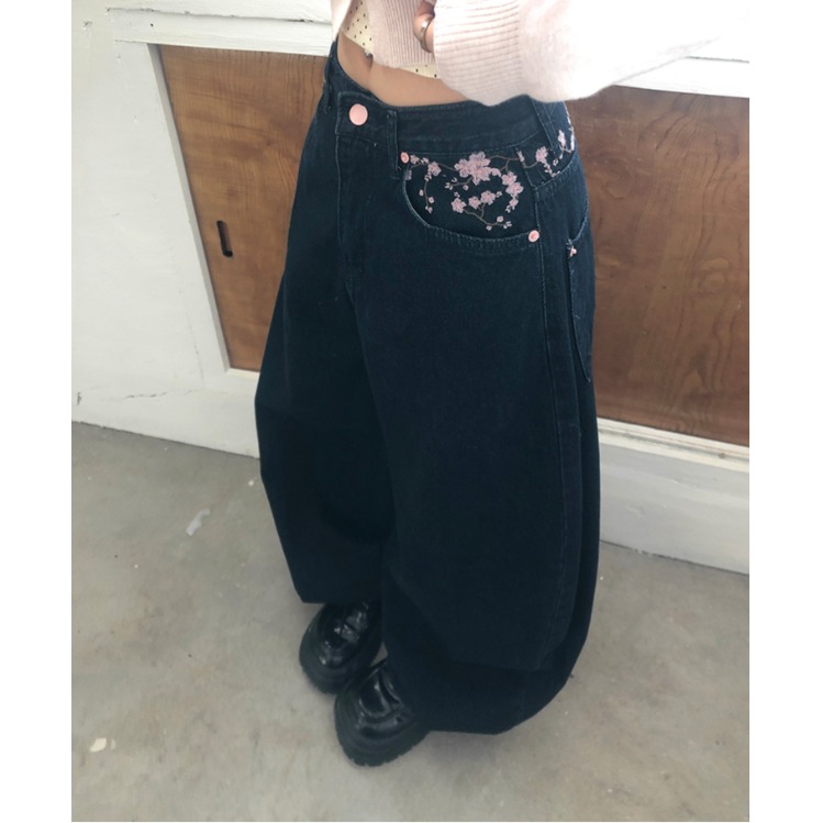 Calça Jeans Feminina de Cintur - Embroidery Jeans Sakura avaliação e preço