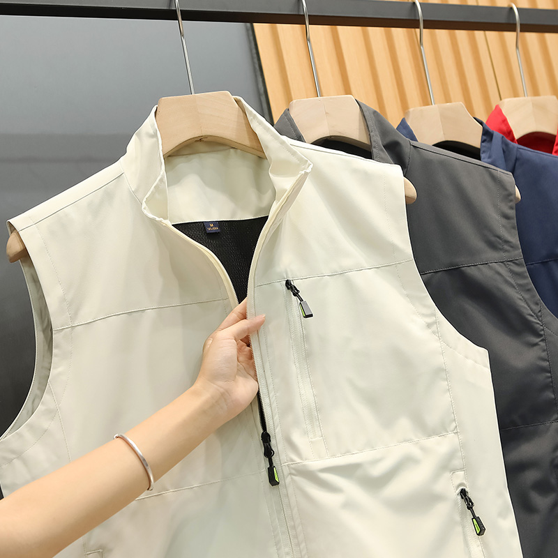Colete de gola alta para negóc - Embroidery Vest avaliação e preço