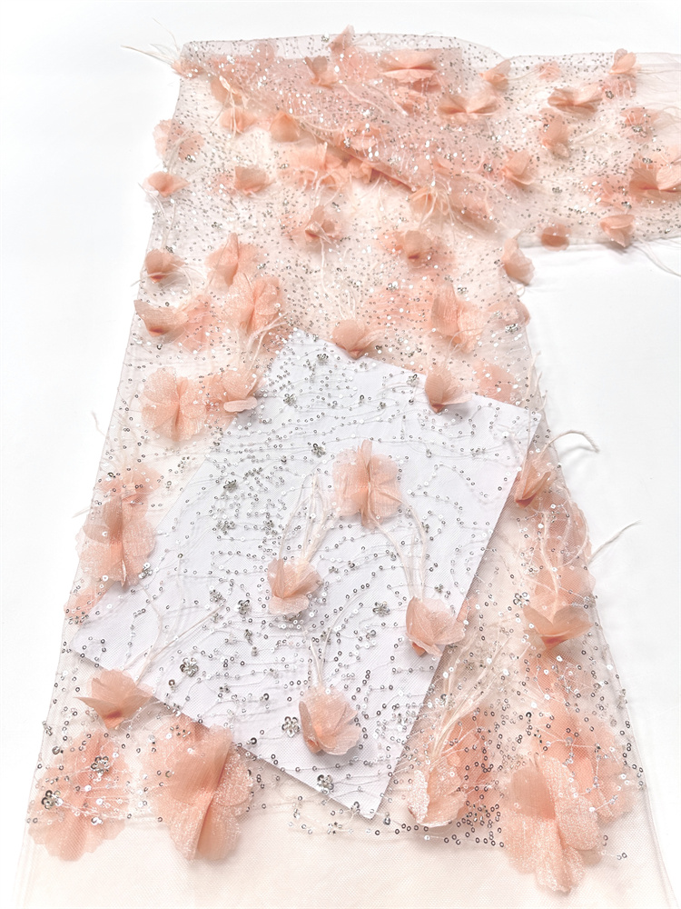 Tecido requintado de luxo leve - Embroidery Net Dress avaliação e preço