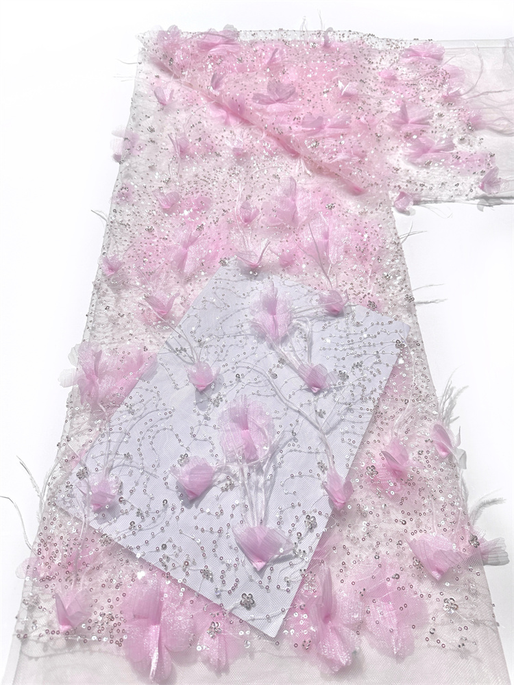 Tecido requintado de luxo leve - Embroidery Net Dress avaliação e preço