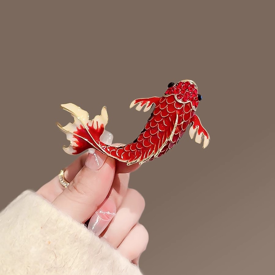 Broche Koi vermelho Pin Esmalt - Embroidery Red avaliação e preço