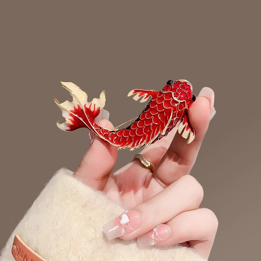 Broche Koi vermelho Pin Esmalt - Embroidery Red avaliação e preço
