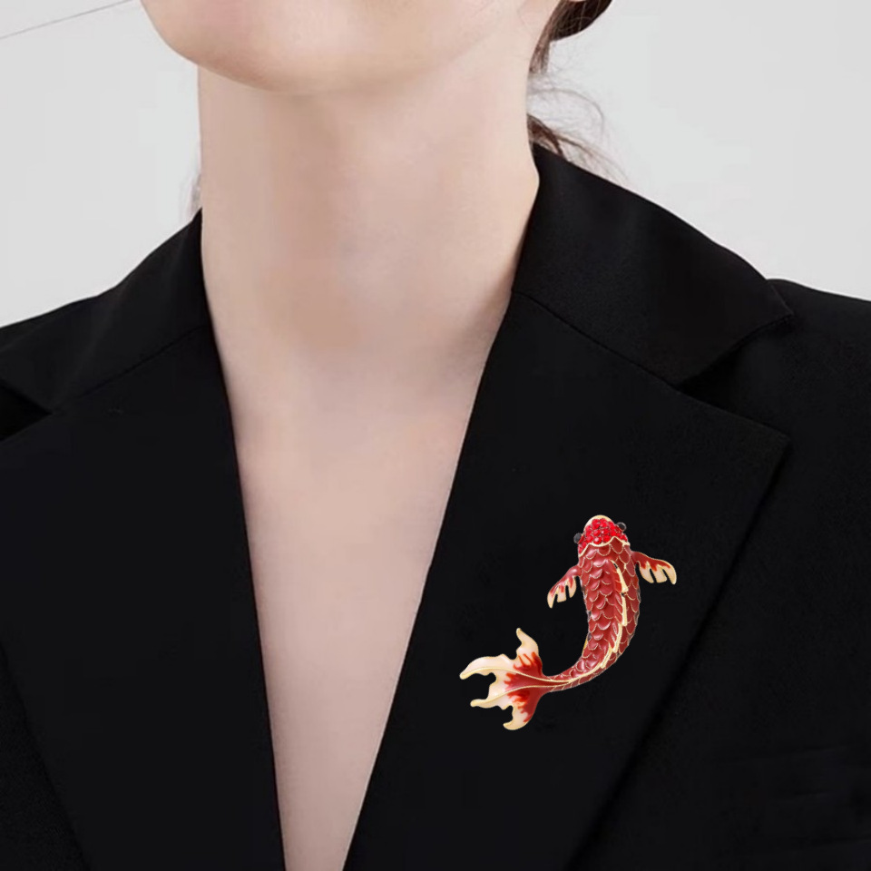 Broche Koi vermelho Pin Esmalt - Embroidery Red avaliação e preço