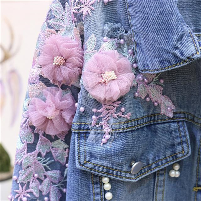 Jaqueta jeans curta bordada pa - Embroidery Jeans Sakura avaliação e preço