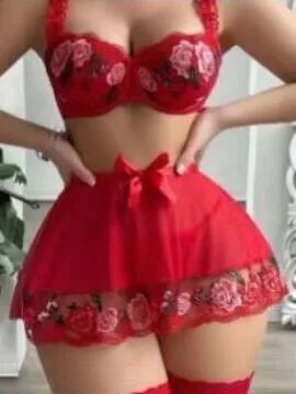 Francês elegante estilo casaul - Embroidery Red avaliação e preço