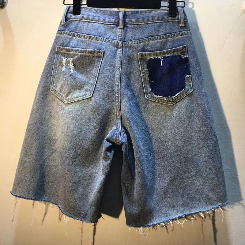 2025 verão calças curtas de ci - Embroidery Jeans Sakura avaliação e preço