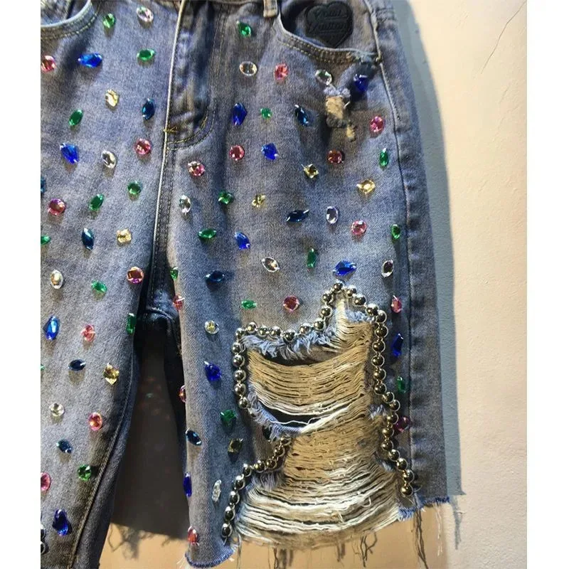 2025 verão calças curtas de ci - Embroidery Jeans Sakura avaliação e preço