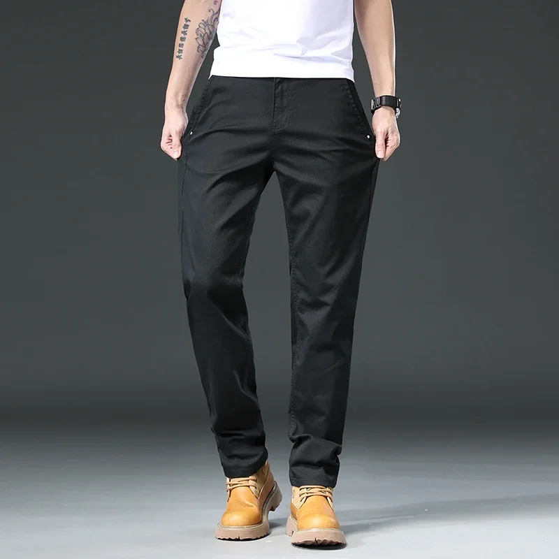 Calça reta stretch masculina,  - Embroidery Workshop avaliação e preço