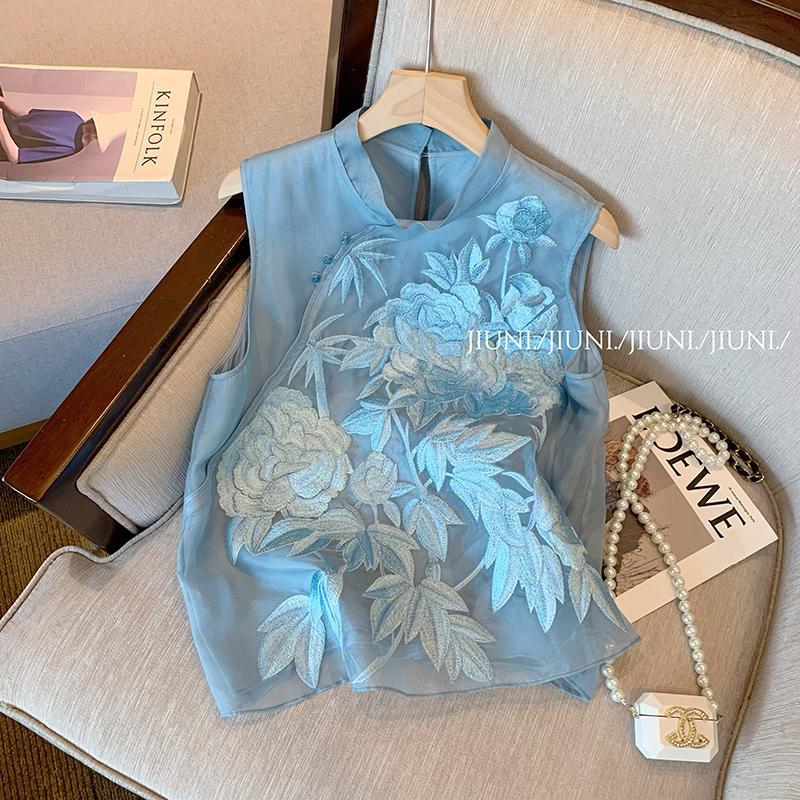 Top sem mangas para mulheres,  - Embroidery Vest avaliação e preço