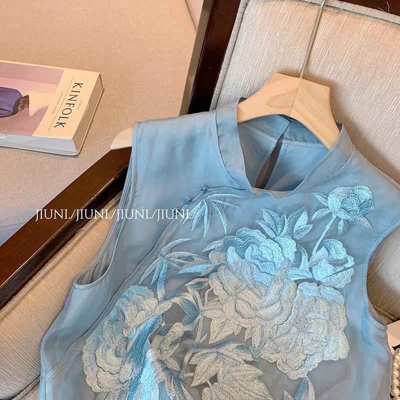 Top sem mangas para mulheres,  - Embroidery Vest avaliação e preço