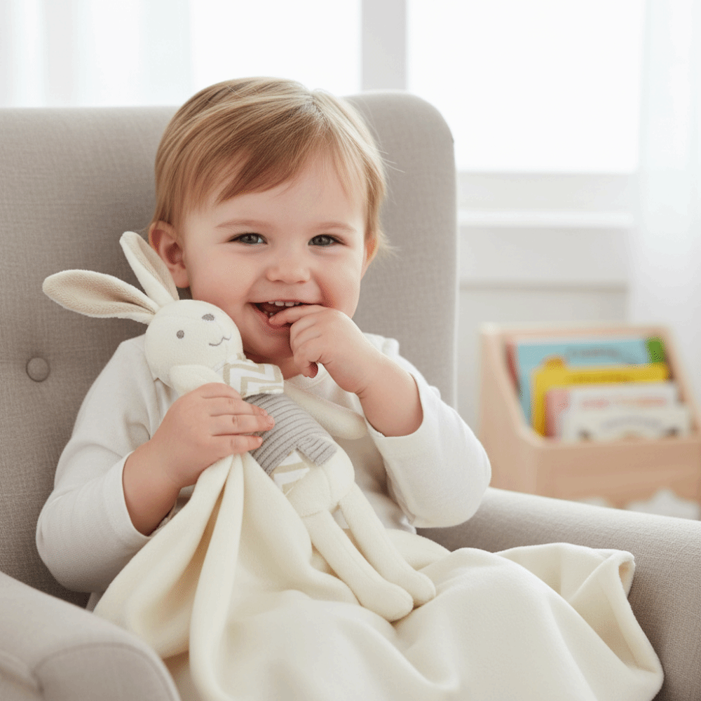 Cobertor Quadrado para Bebê em - Embroidery Rabbit avaliação e preço