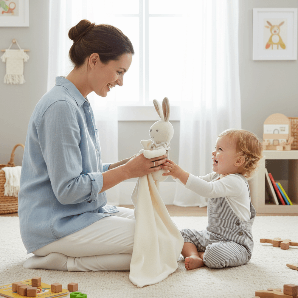 Cobertor Quadrado para Bebê em - Embroidery Rabbit avaliação e preço